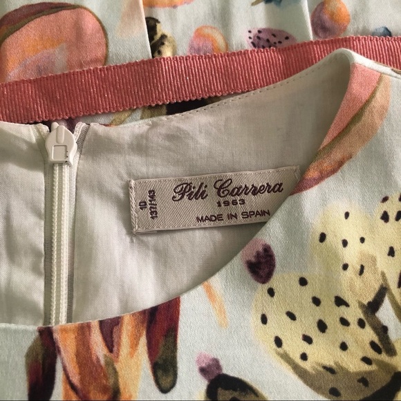 Pili Carrera Spain Pleated Fruit Shift Dress - Picture 11 of 11